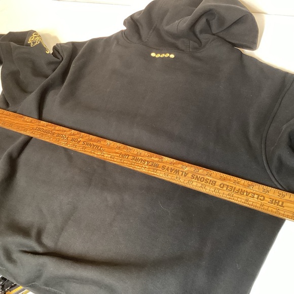 COOGI Black Gold Bling Hooded Jacket Men’s size 3XL Full zip - Picture 14 of 16